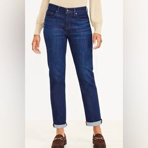 Classic Straight-Leg Dark Blue Jeans for Women